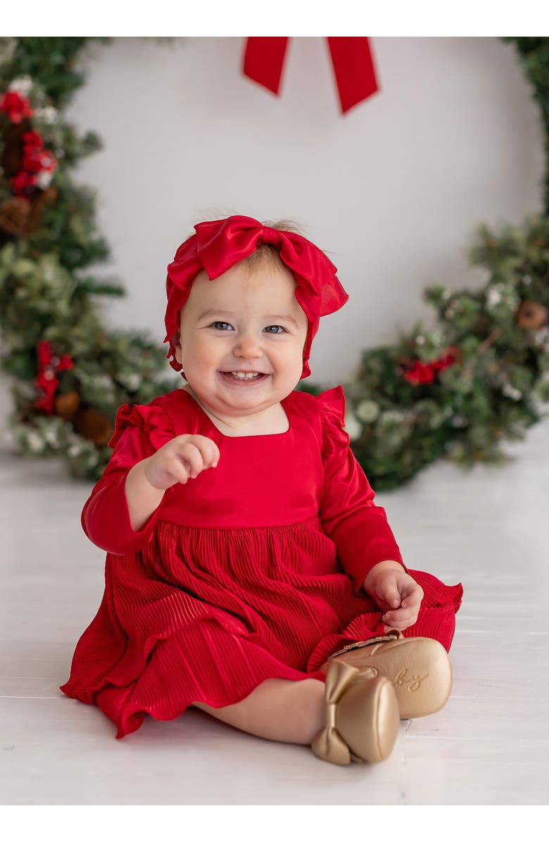 Isobella & Chloe Merry 'n Bright Red Charmeuse Dress, Alternate, color, Red