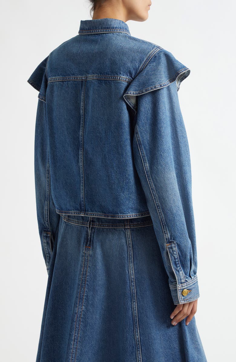 Ulla Johnson The Mathilde Denim Button-Up Shirt, Alternate, color, Danube