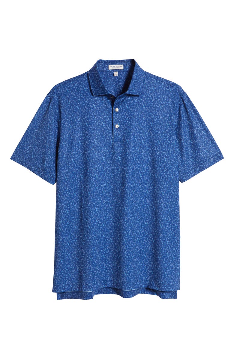 Peter Millar Wine Country Performance Jersey Polo, Alternate, color, Sport Navy