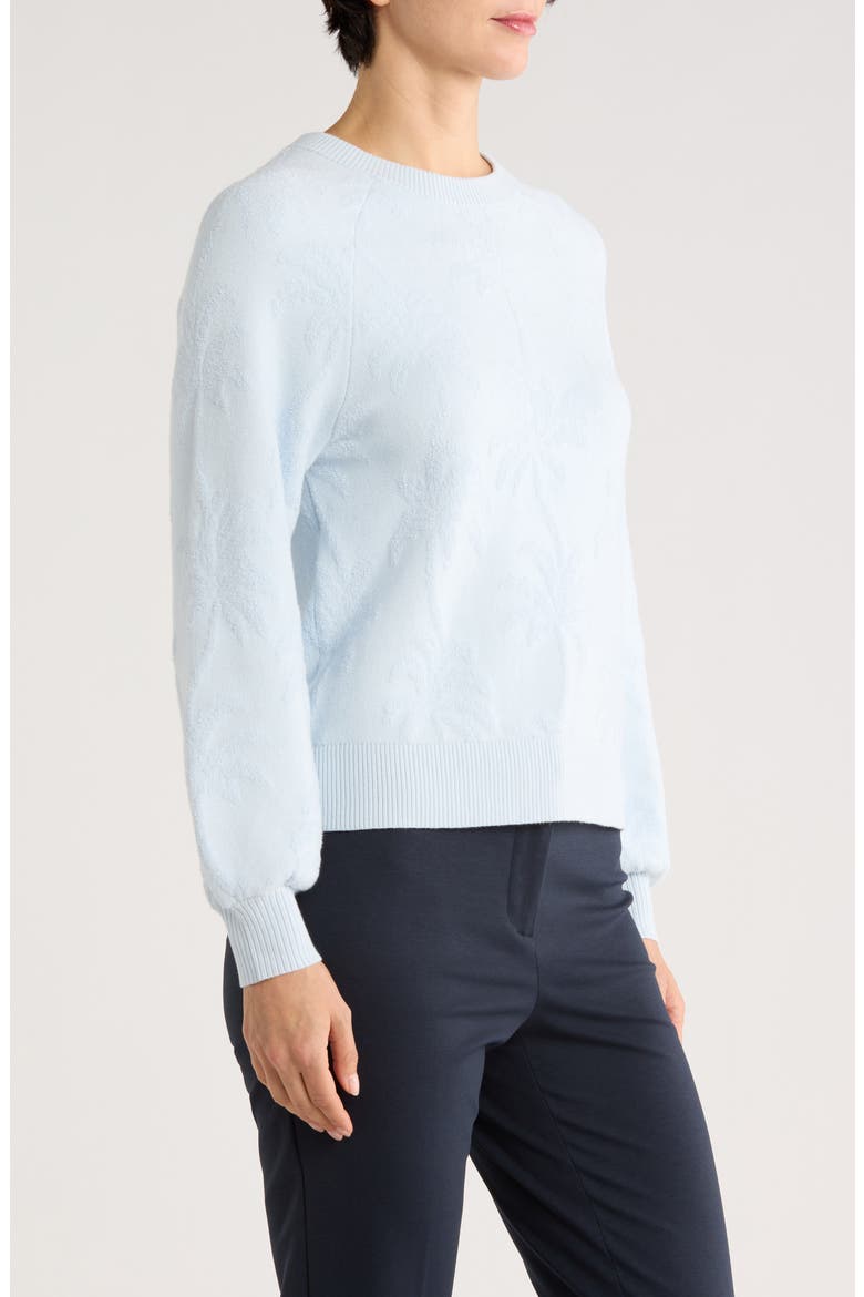 Beach Side Palm Sweater, Alternate, color, CLOUD NINE BLUE