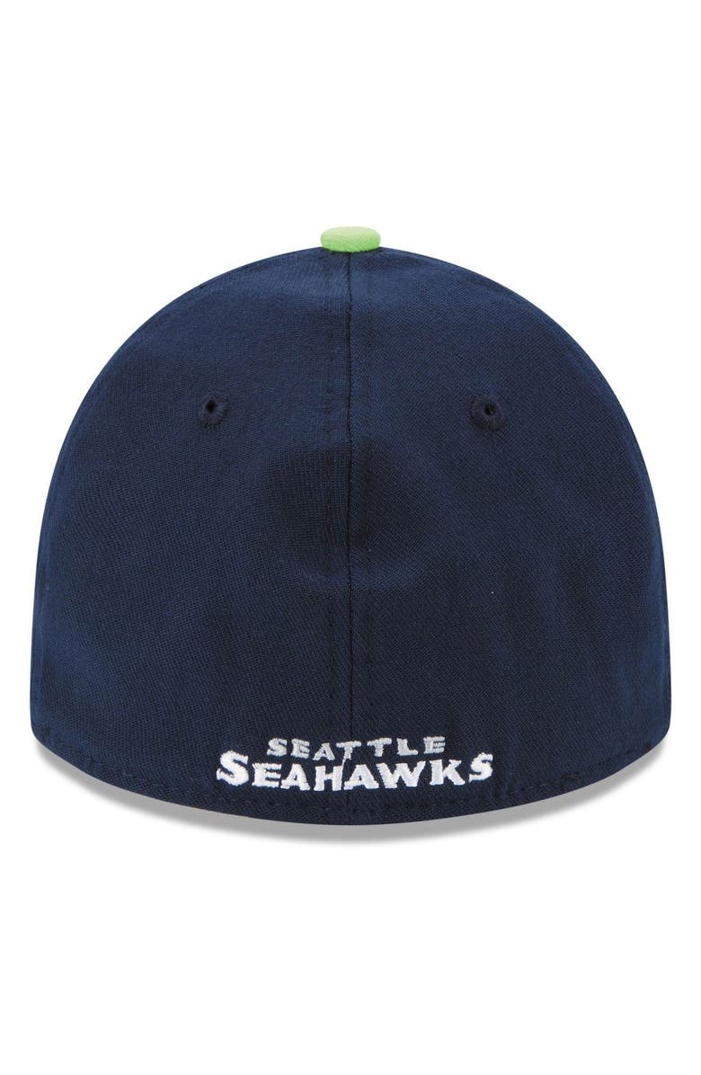 New Era Seattle Seahawks New Era 39THIRTY Team Classic Flex Hat - College Navy, Alternate, color,