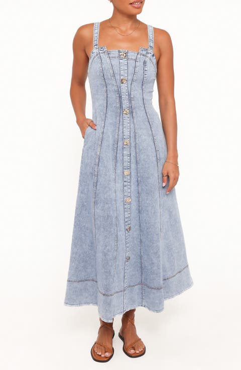 Katie Button Front Maxi Dress