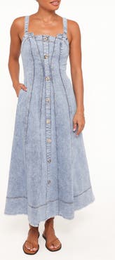Petal & Pup Katie Button Front Maxi Dress