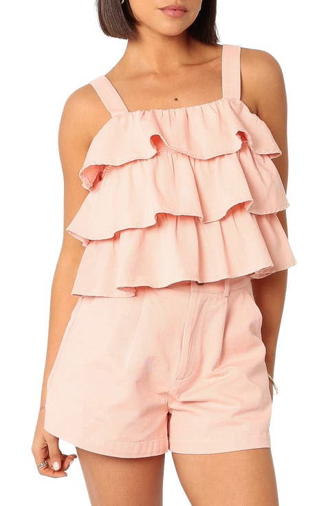 Dalaney Tiered Denim Tank