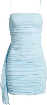 Jump Apparel Glitter Ruched Sleeveless Minidress