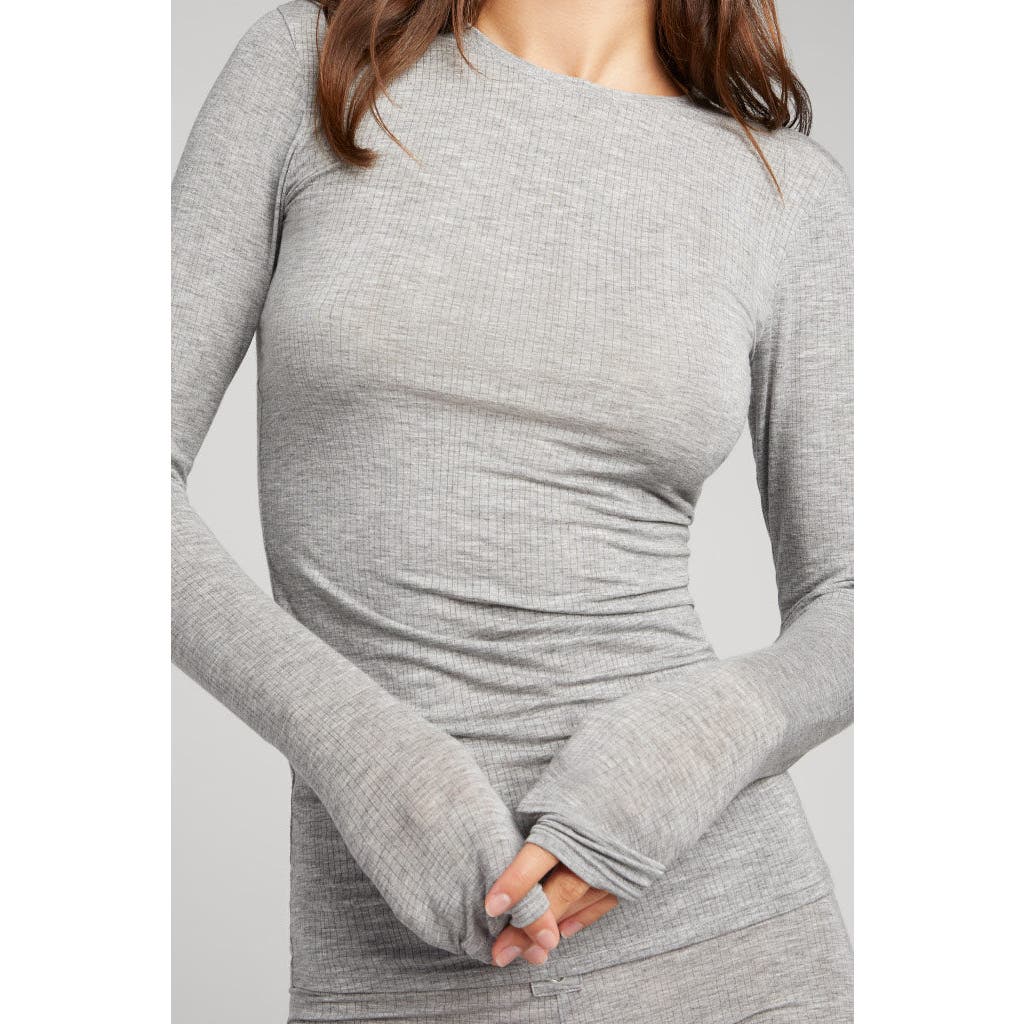 Negative Underwear Whipped Long Sleeve In Heather Grey