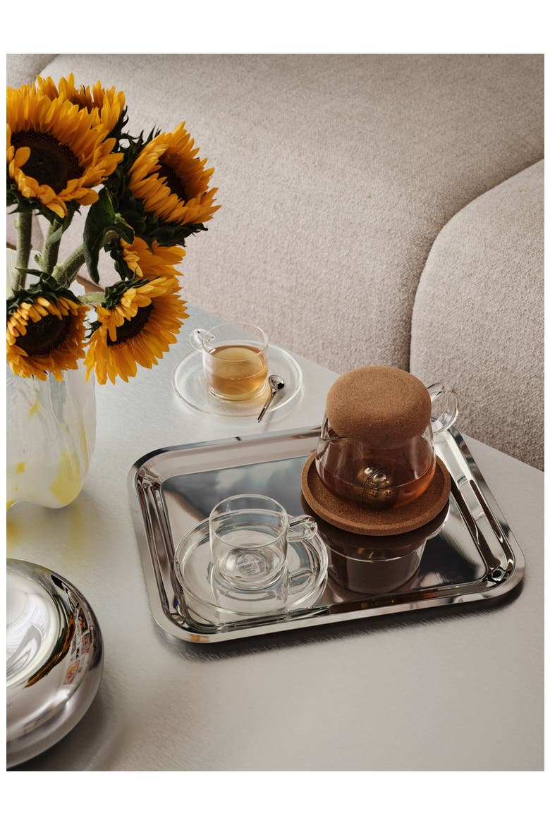 Viva Teapot with Cork Lid, Alternate, color, CLEAR