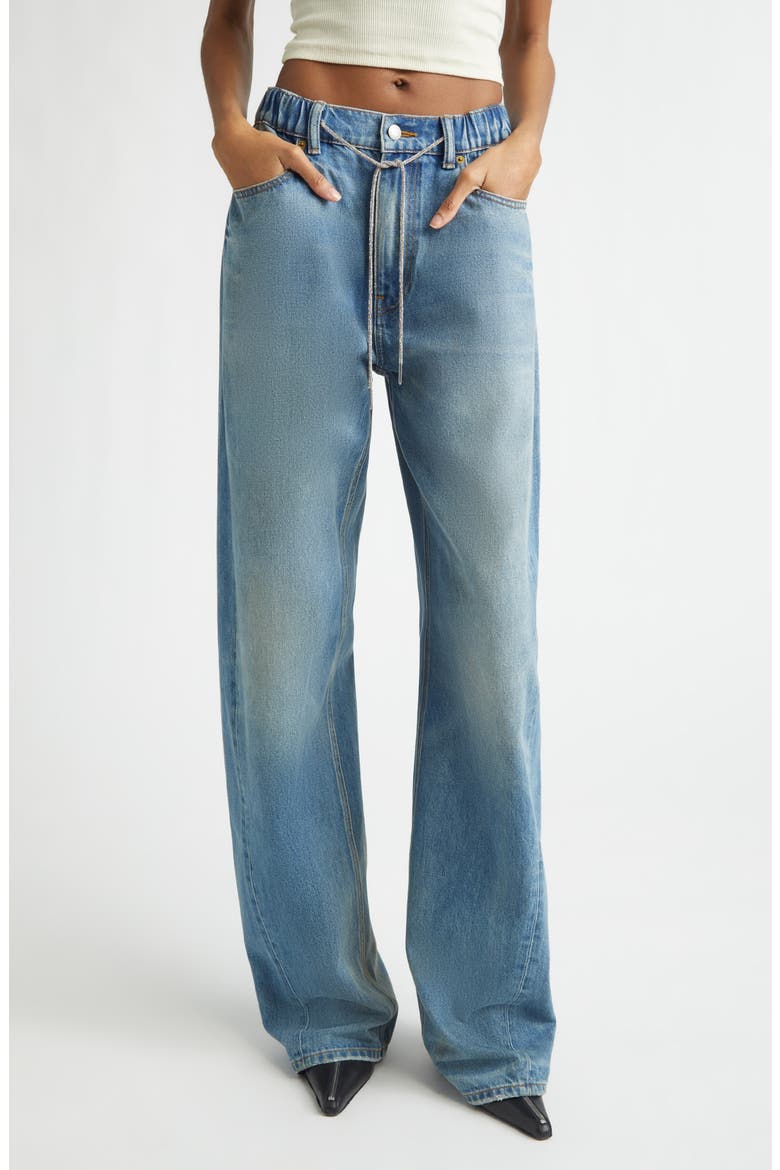 Balloon Leg Jeans, Main, color, TINTED MEDIUM INDIGO