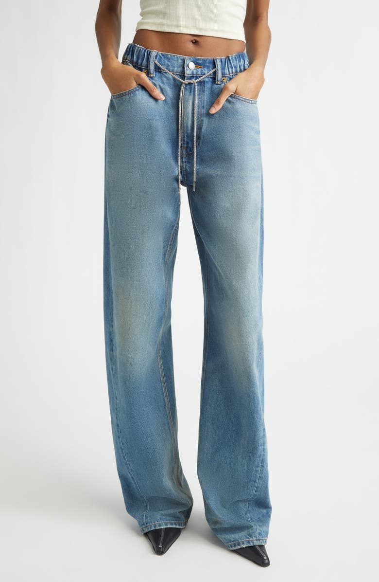 Denim x Alexander Wang Balloon Leg Jeans, Main, color, Tinted Medium Indigo