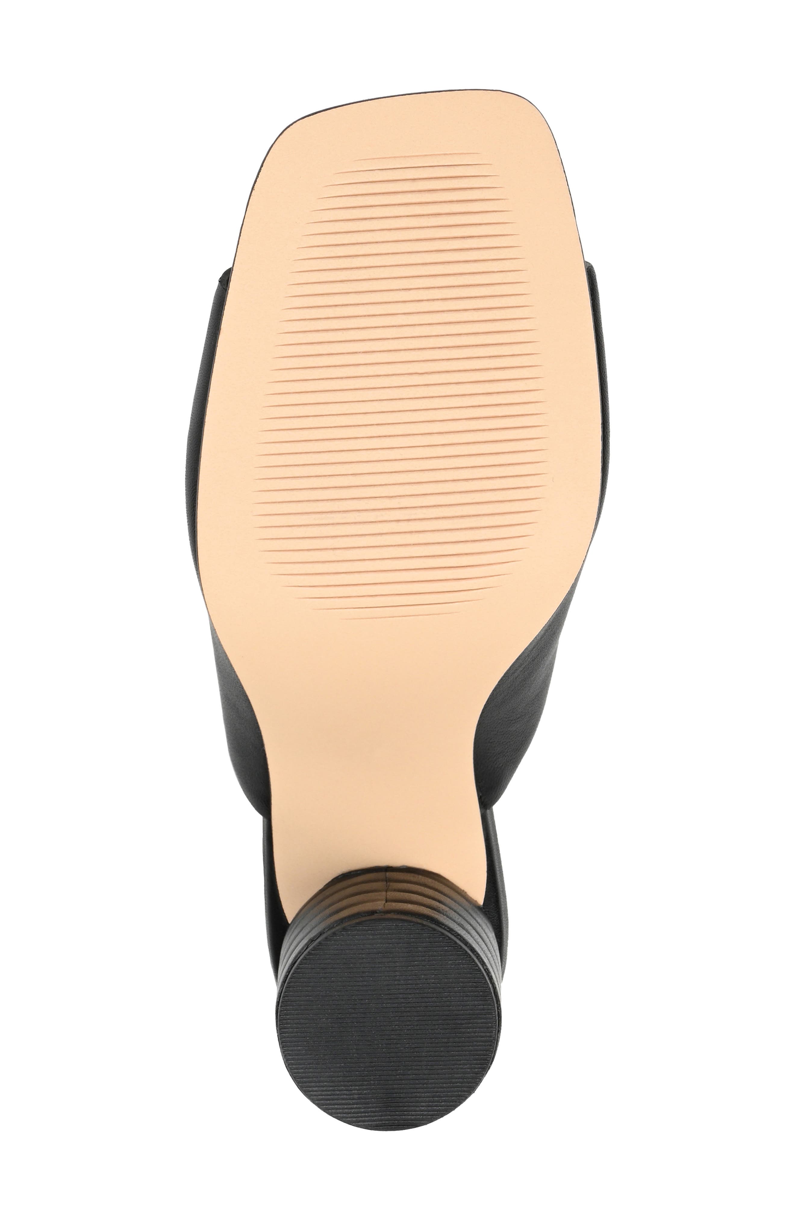 Journee Signature Karah Sculpted Ribbed Block Heel Sandal, Alternate, color, 