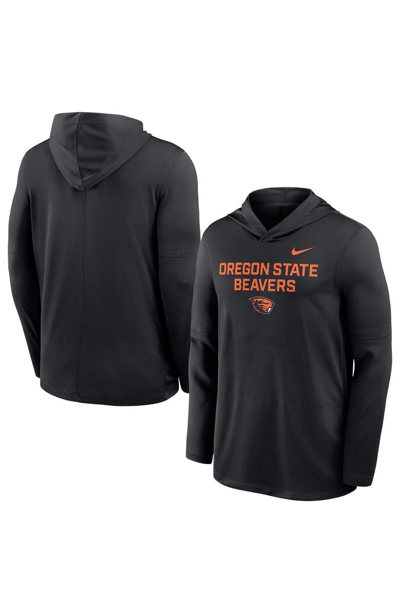 Nike Men's Nike Black Oregon State Beavers 2025 Sideline Dri-FIT Long Sleeve Hoodie T-Shirt, Main, color, Black