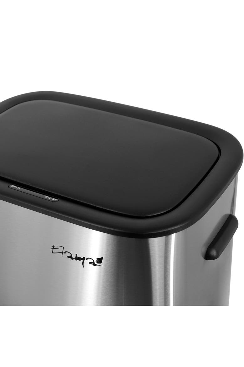 14.5 Gallon Automatic Sensor Hands Free Trash Can, Alternate, color, Silver