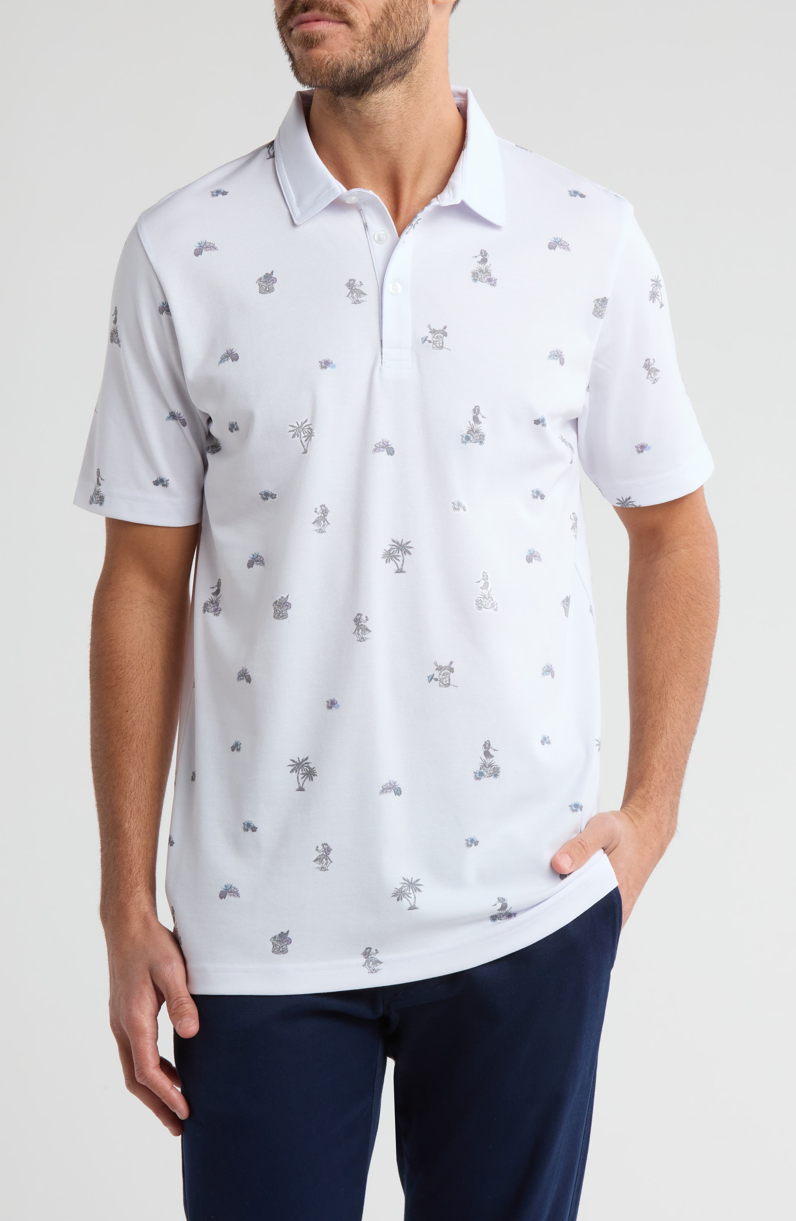 TravisMathew Around the Island Cotton Blend Polo