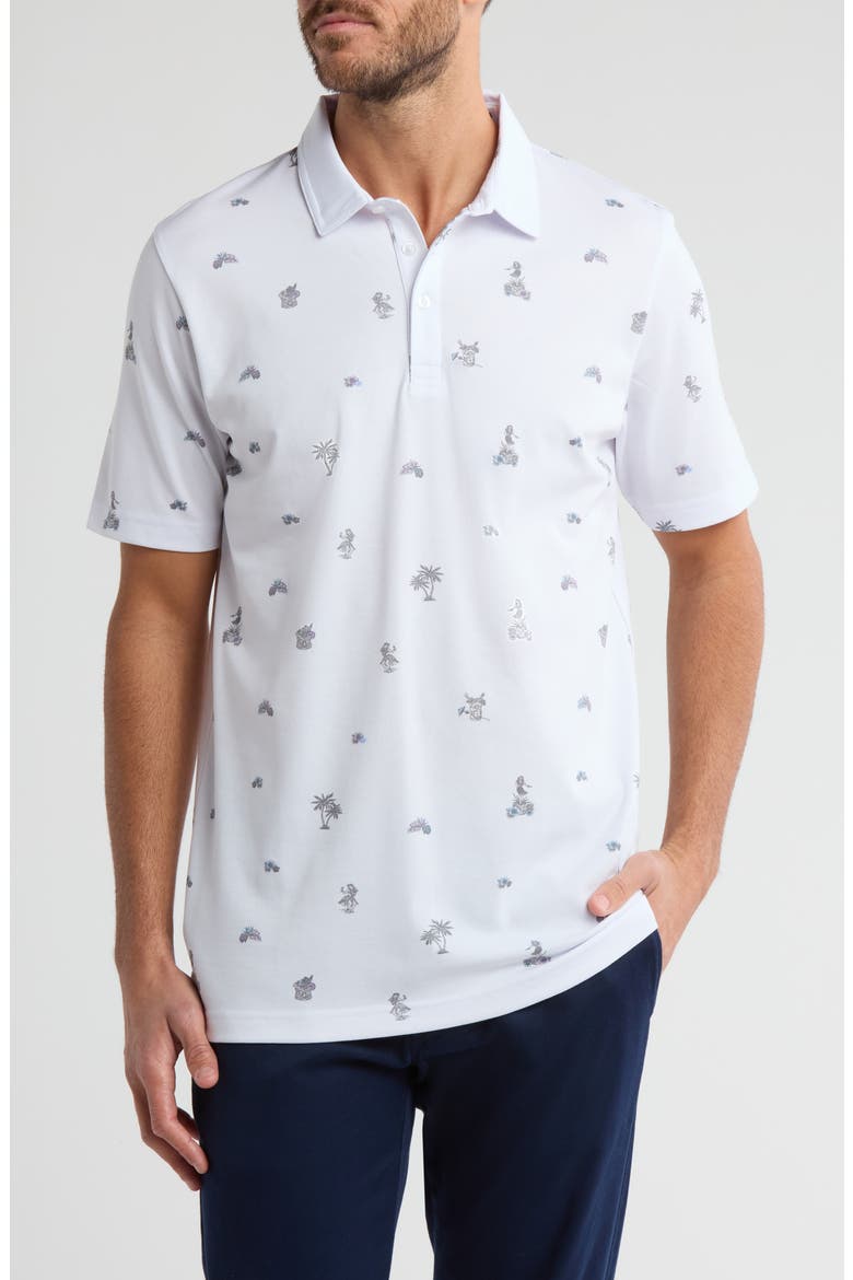 Around the Island Cotton Blend Polo, Main, color, WHITE