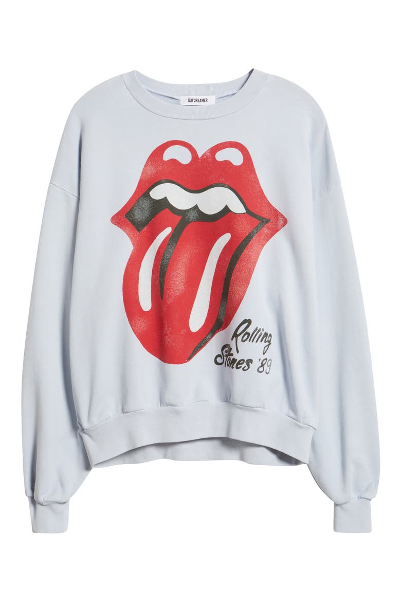Rolling Stones Cotton Graphic Sweatshirt, Alternate, color, LIGHT DUSK