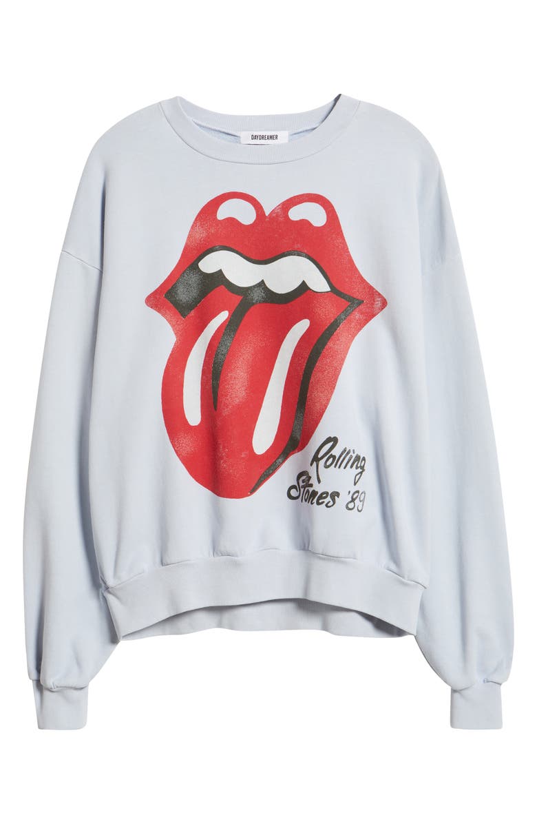 Daydreamer Rolling Stones Cotton Graphic Sweatshirt, Alternate, color, Light Dusk