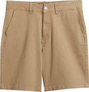 SANTO STUDIO Del Mar Flat Front Stretch Twill Chino Shorts
