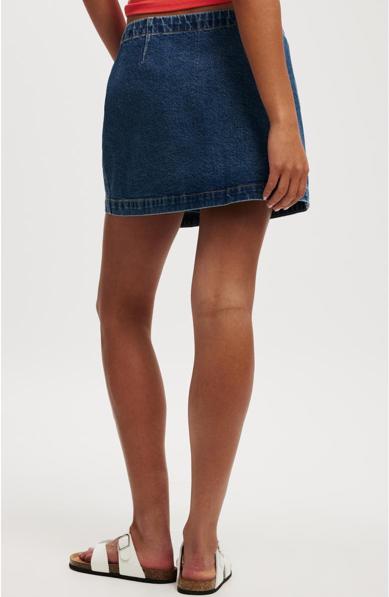 Cotton On Women's Wrapped Denim Mini Skirt, Alternate, color, 