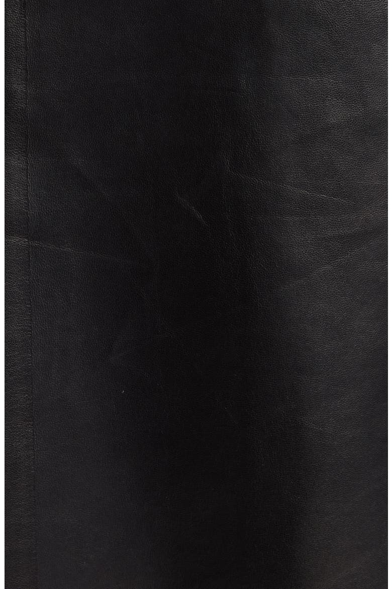 Guanteria Lambskin Leather Pencil Skirt, Alternate, color, BLACK