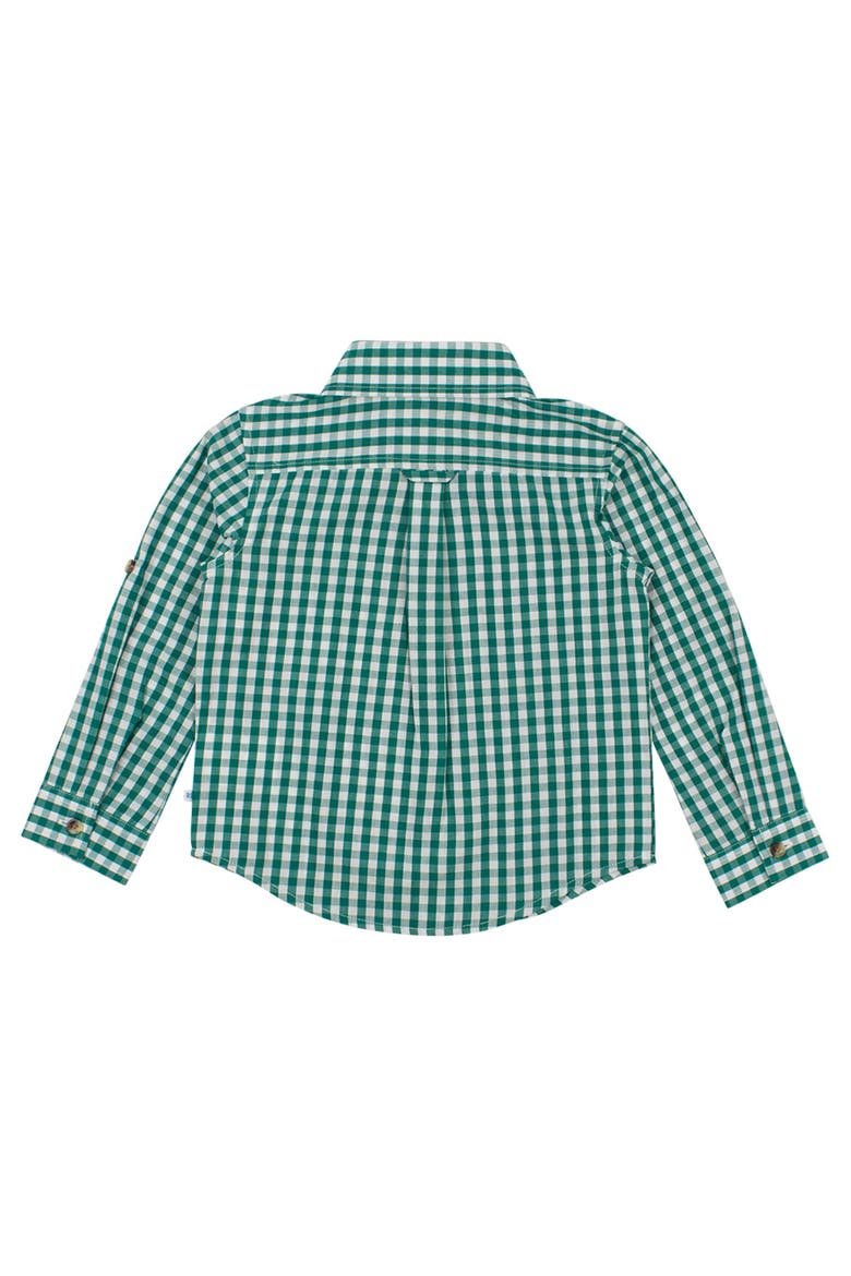 Boys Long Sleeve Button Down Shirt, Alternate, color, Classic Emerald Green Gingham