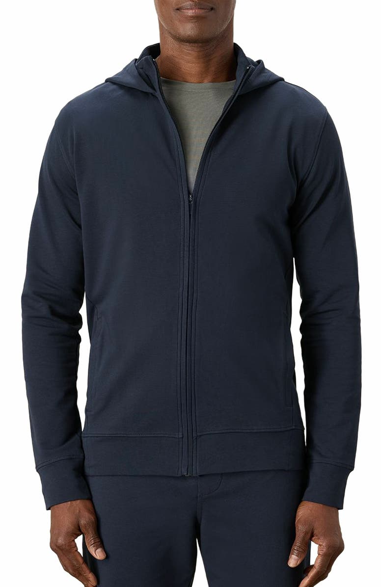 Pact Organic Cotton Stash French Terry Zip Hoodie, Alternate, color, Midnight Blue