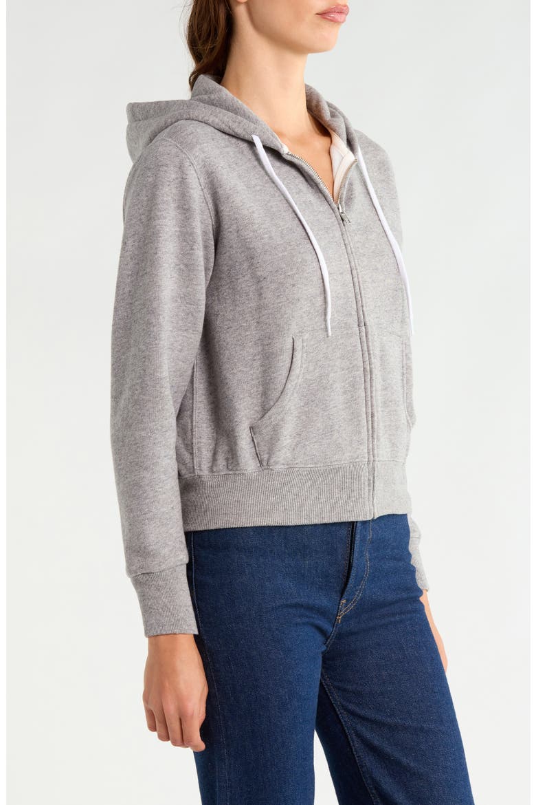 Cotton Blend Fleece Zip Hoodie, Alternate, color, DARK VINTAGE HEATHER