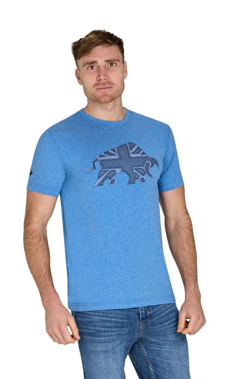 Raging Bull Union Jack Bull T-shirt In Blue