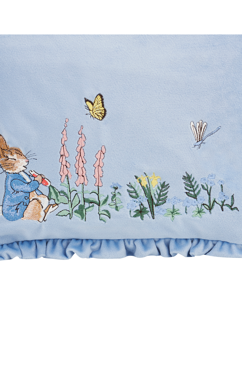 Fable England x Peter Rabbit Blue Velvet Embroidered Pouch, Alternate, color, Light Blue