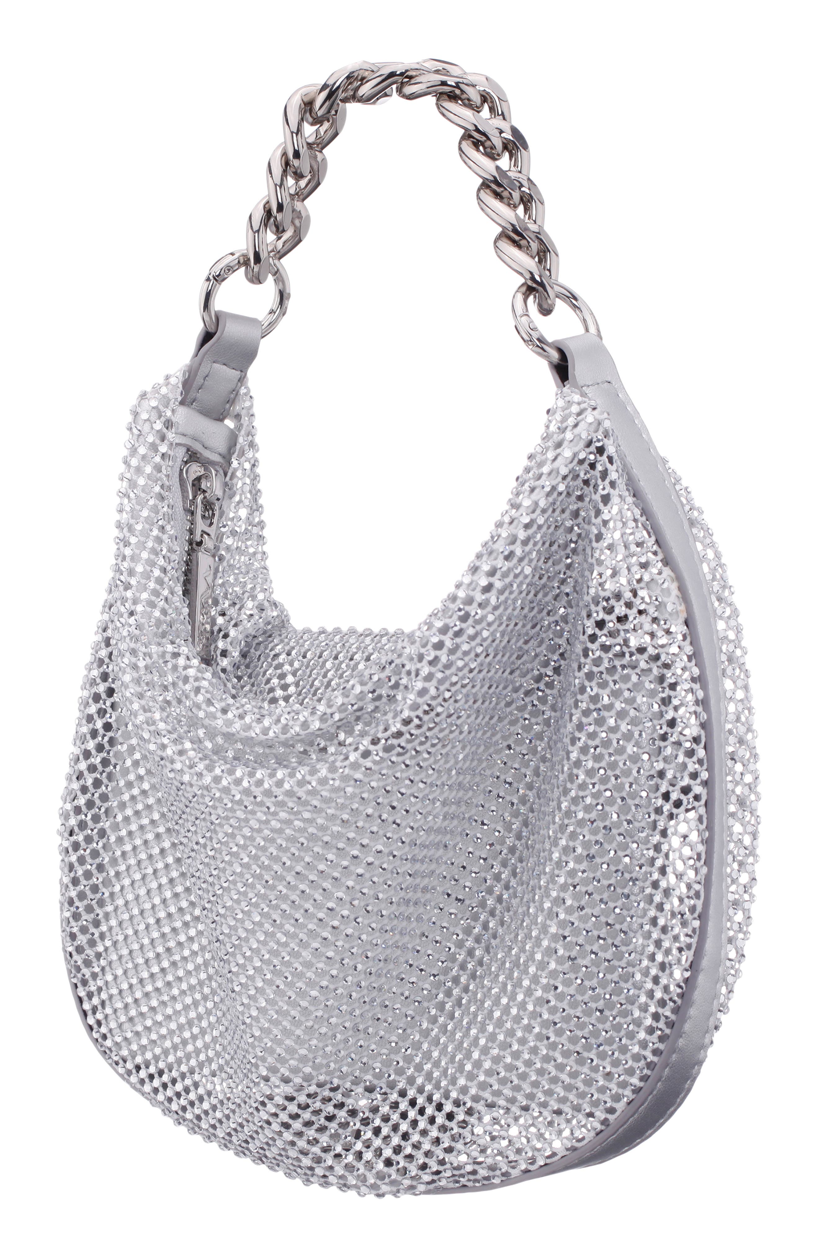 Nina Racquel Shoulder Bag, Alternate, color, Silver