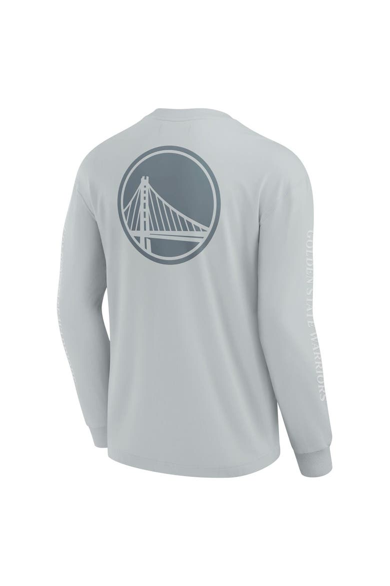 Men's Fanatics Gray Golden State Warriors Elements Strive Long Sleeve T-Shirt, Alternate, color, Gray