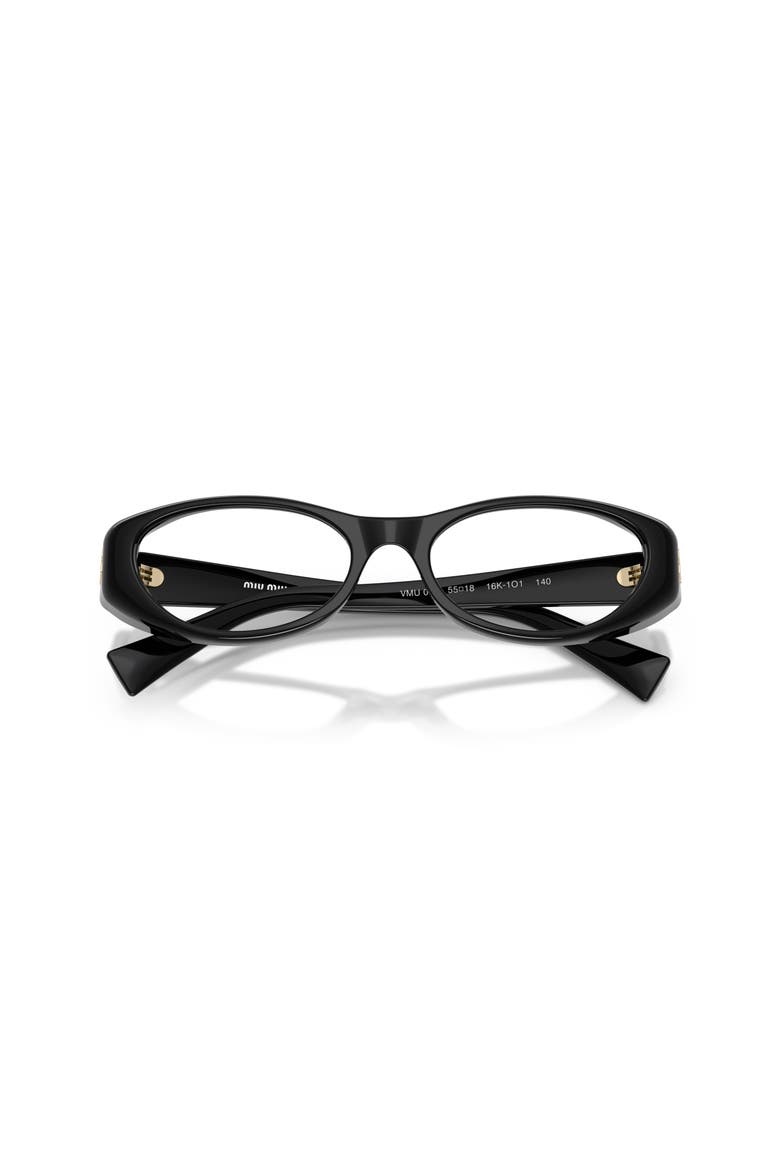 55mm Oval optical glasses, Alternate, color, Black