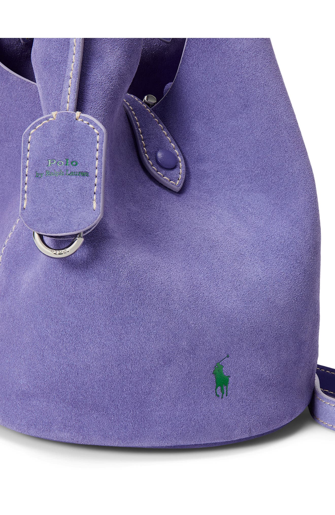 Small Polo Play Suede Crossbody Tote, Alternate, color, THISTLE