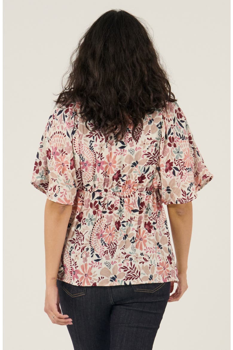 Maternity and Nursing Butterfly Sleeve Blouse Bella, Alternate, color, Multicolor