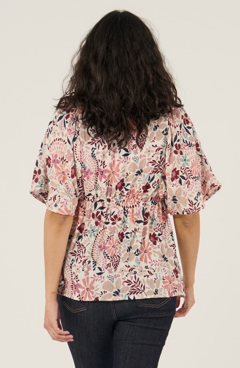Cache Coeur Maternity and Nursing Butterfly Sleeve Blouse Bella, Alternate, color, Multicolor