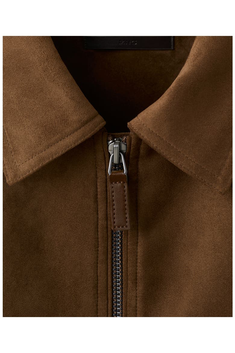 Faux Suede Jacket, Alternate, color, COGNAC