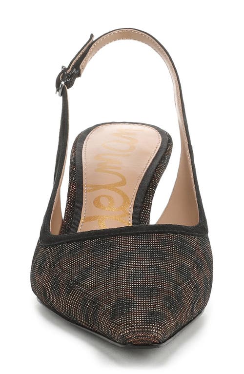 Sam Edelman Bianka Slingback Mesh Pointed Toe Pump In Black