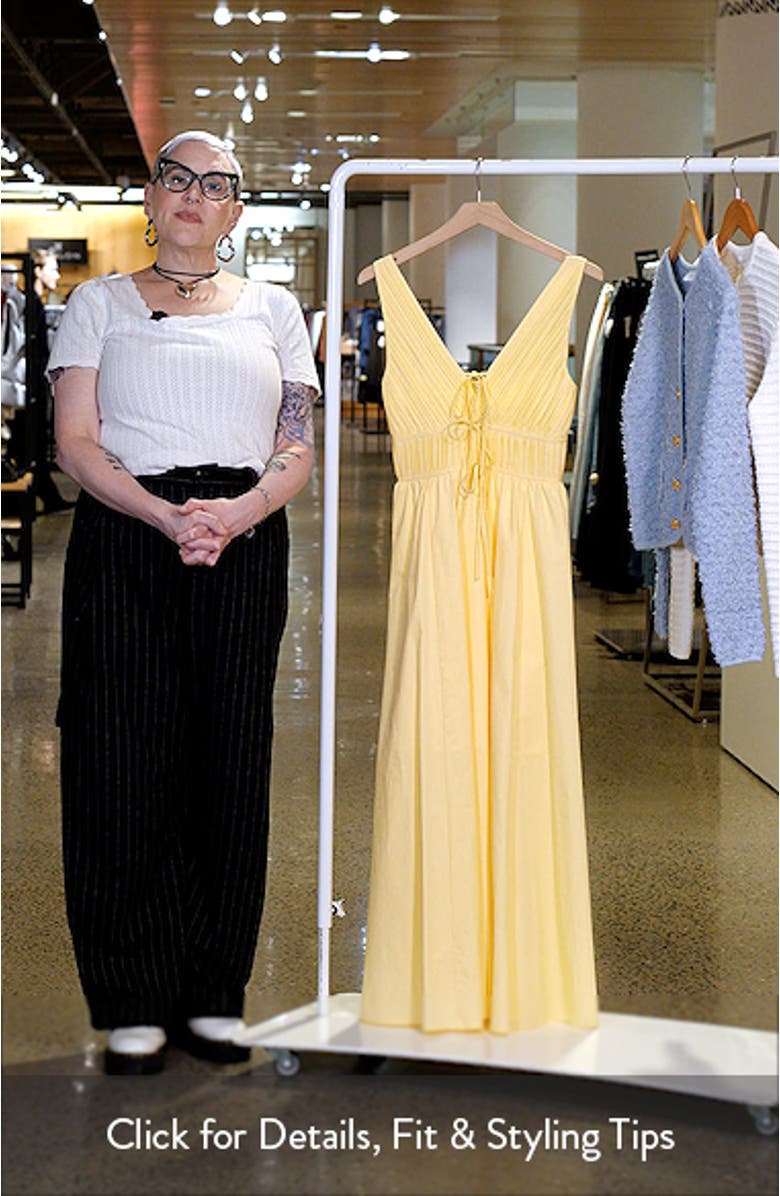 Tie Front Sleeveless Flare Maxi Dress, sales video thumbnail