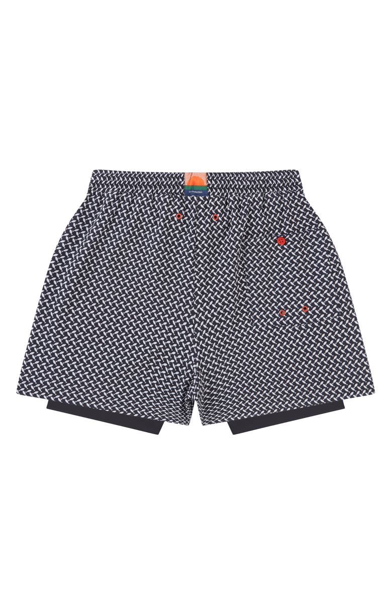 Sealskinz Southwood Fish Print Swim Trunks, Alternate, color,