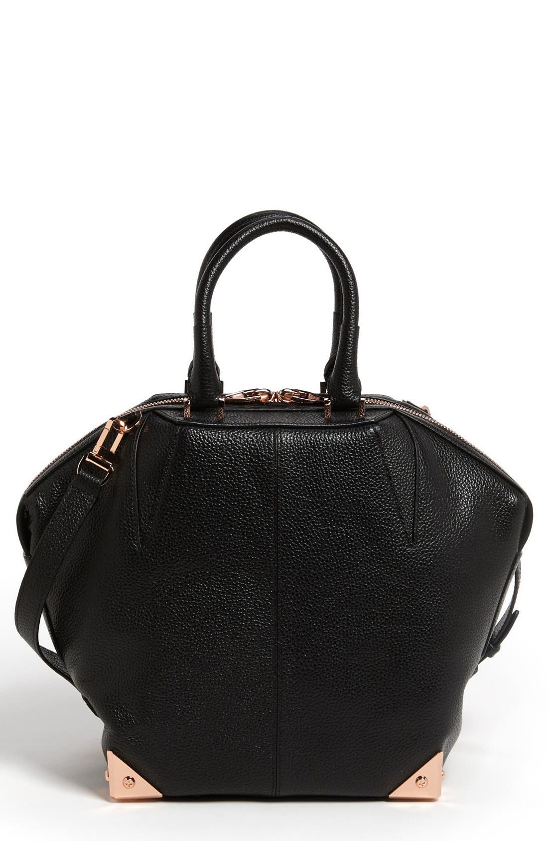 'Emile - Small' Leather Tote, Main, color, NERO