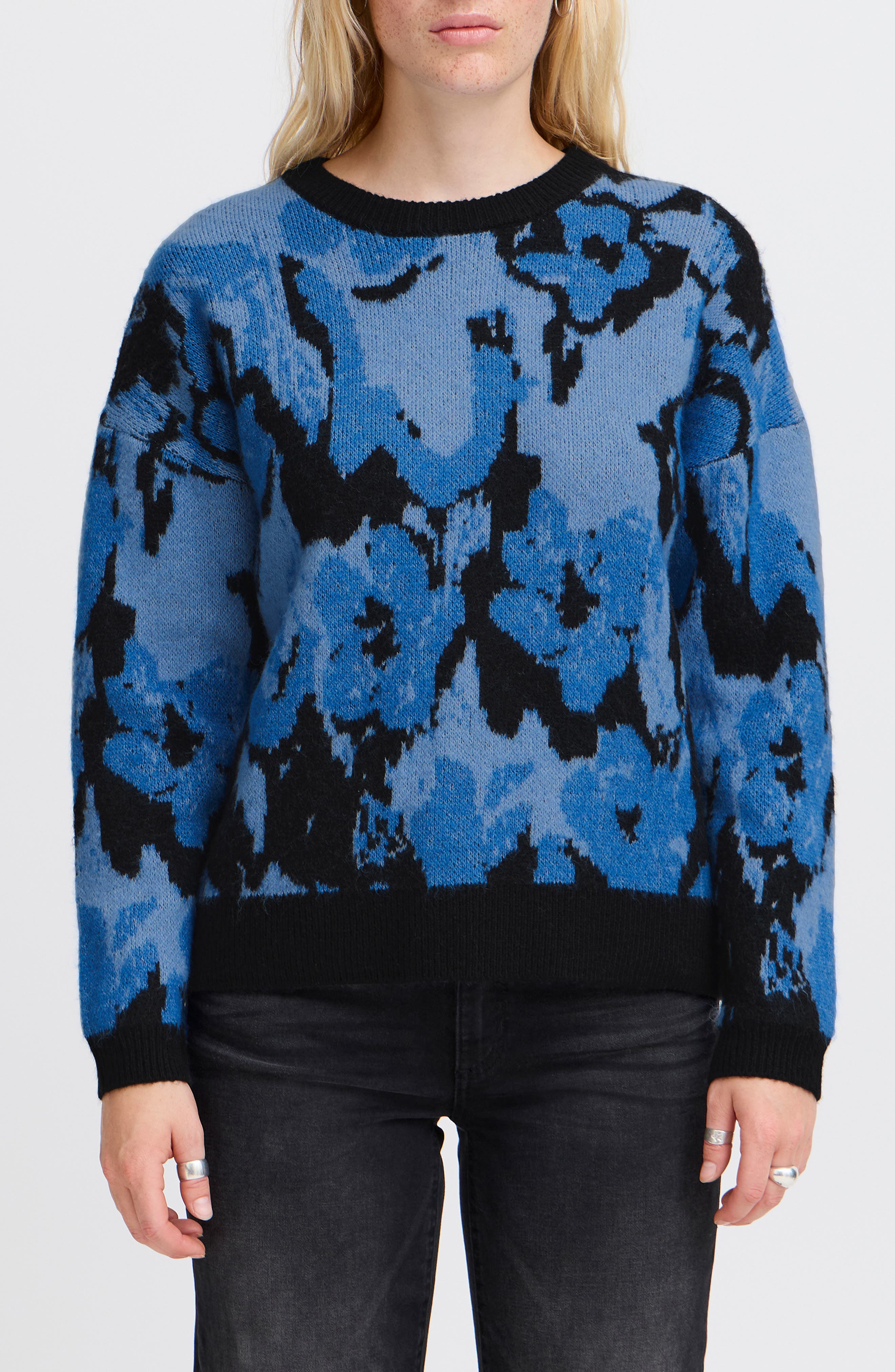 ICHI Povoke Floral Sweater
