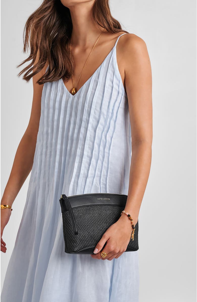 Katie Loxton Wristlet Clutch, Alternate, color, Black