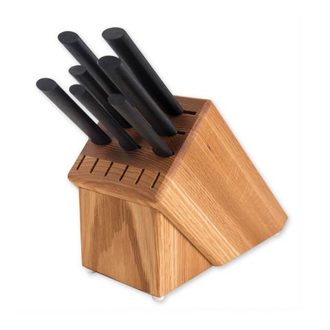 Essential Oak 8 Piece Knife Block Set