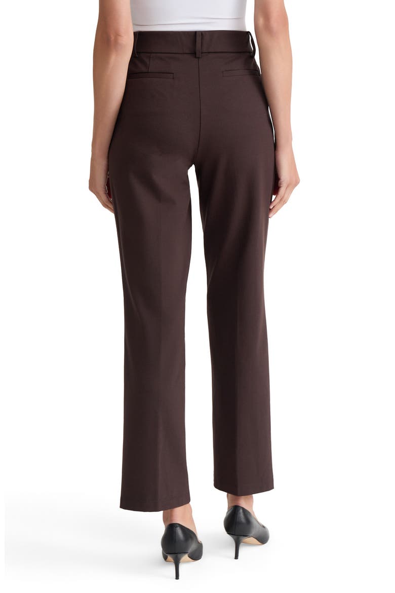 Faux Fly Pull-On Pants, Alternate, color, RICH CHOCOLATE