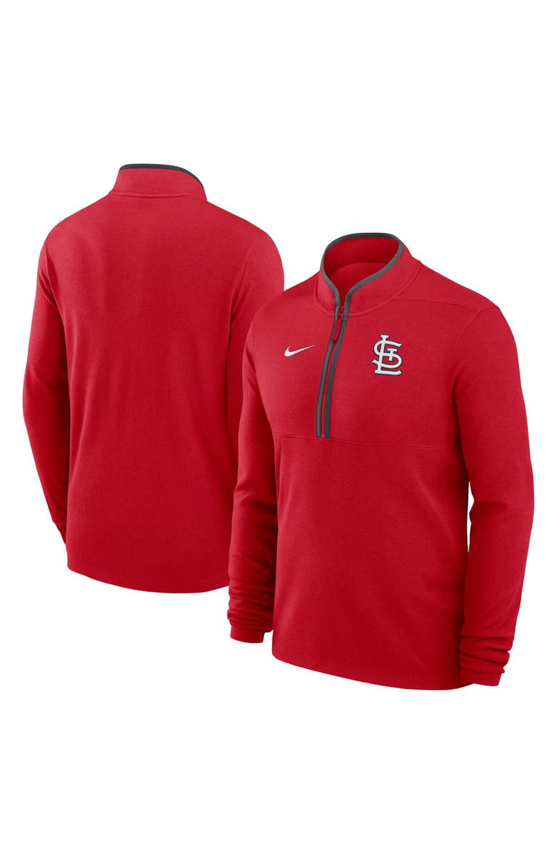 Nike Men's Nike Red St. Louis Cardinals Dri-FIT Victory Half-Zip Pullover, Main, color, Red