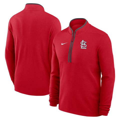 Men's Nike Red St. Louis Cardinals Dri-FIT Victory Half-Zip Pullover