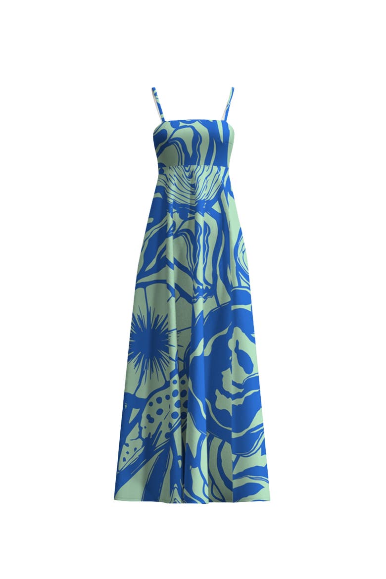 Tima Mint Oria Cotton Midi Dress, Alternate, color, Tima Mint