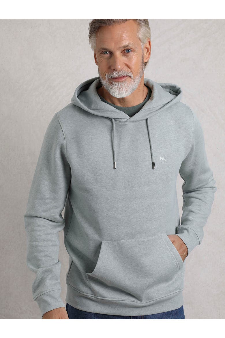 Hugo Branded Popover Hoodie, Alternate, color, Grey Marl