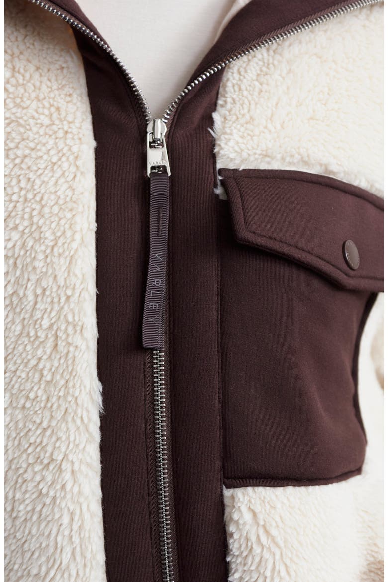 Lowell Faux Shearling Jacket, Alternate, color, SANDSHELL/ COFFEE BEAN