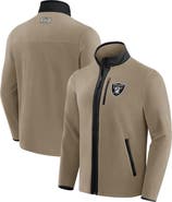 Darius Rucker Collection by Fanatics Men's NFL x Darius Rucker Collection by Fanatics  Tan Las Vegas Raiders Heavyweight Polar Fleece Full-Zip Jacket