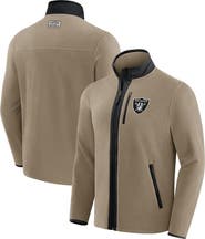 Darius Rucker Collection by Fanatics Men's NFL x Darius Rucker Collection by Fanatics  Tan Las Vegas Raiders Heavyweight Polar Fleece Full-Zip Jacket